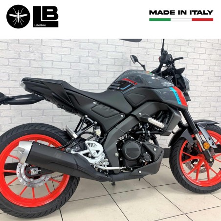 Adesivi 3D Protezioni Laterali serbatoio compatibili con Yamaha Mt125 2020-2023
