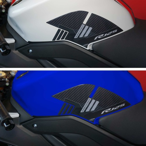 Adesivi 3D protezioni laterali serbatoio compatibili con Yamaha R125 2019-2022