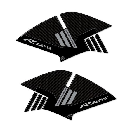 Adesivi 3D protezioni laterali serbatoio compatibili con Yamaha R125 2019-2022
