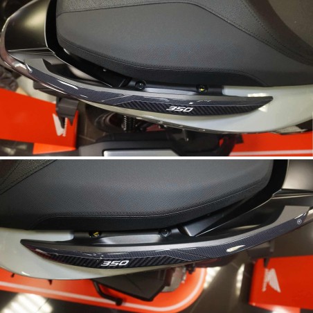 Adesivi 3D Protezioni Maniglie posteriori compatibili con Honda Forza 350 2022