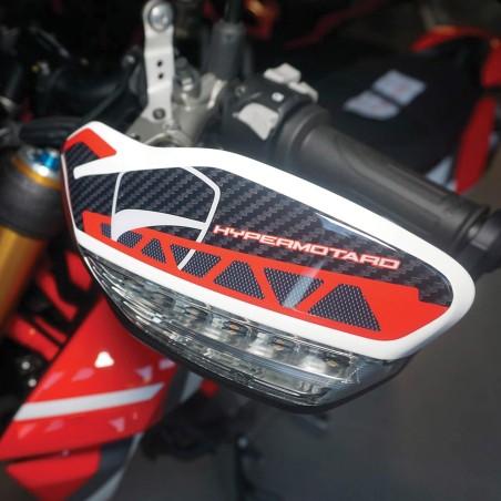 Adesivi 3D Protezioni paramani compatibili con Ducati Hypermotard 950 SP 2019-24