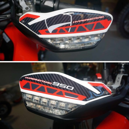 Stickers 3D Handguards compatibles avec Ducati Hypermotard 950 SP 2019-25