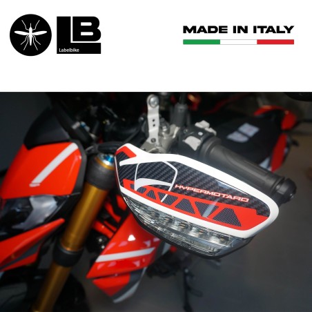 Adesivi 3D Protezioni paramani compatibili con Ducati Hypermotard 950 SP 2019-24
