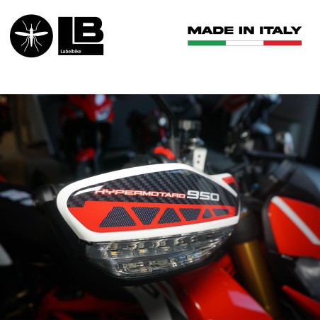Adesivi 3D Protezioni paramani compatibili con Ducati Hypermotard 950 SP 2019-24