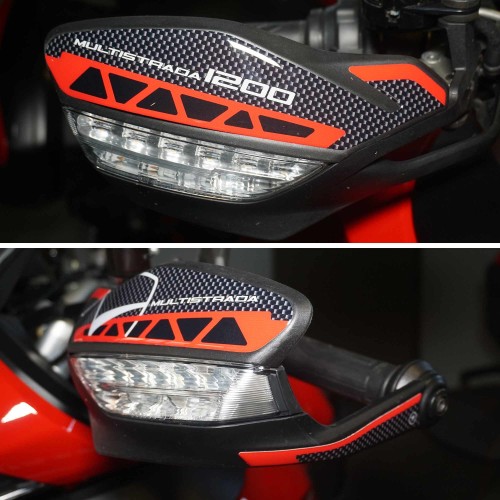 Adesivi 3D Protezioni paramani compatibili con Ducati Multistrada 1200 2015-2018