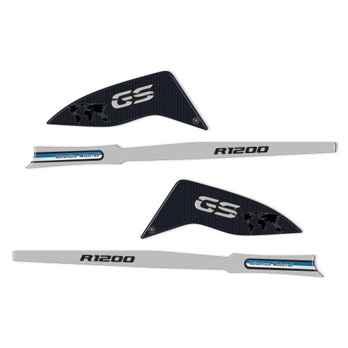 Adesivi 3D Protezioni Paramani compatibili con moto BMW R 1200 GS 2013-2018