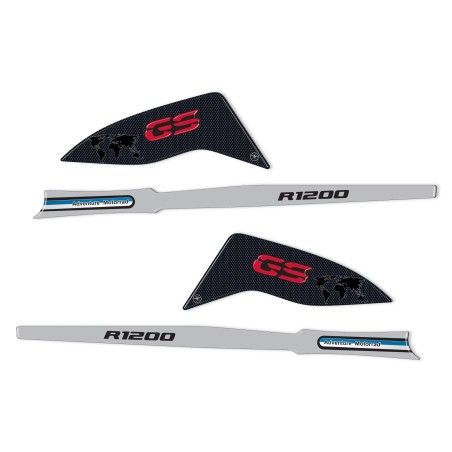 Adesivi 3D Protezioni Paramani compatibili con moto BMW R 1200 GS 2013-2018