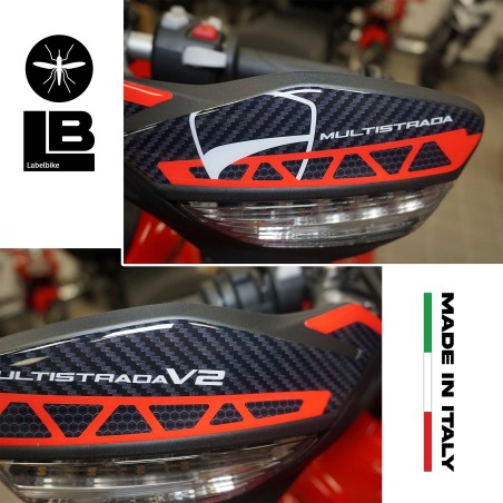 3D Stickers Hand Guards Compatible with Ducati Multistrada V2 2022 Motorcycle