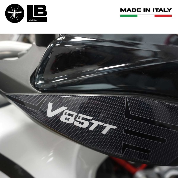 Adesivi 3D Protezioni Paramani compatibili con Moto Guzzi V85 TT 2019 - 2023