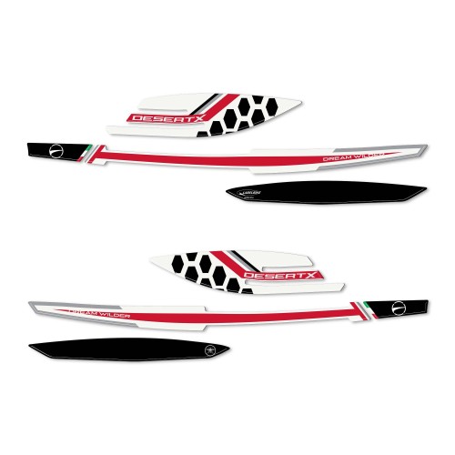 Stickers 3D Handguards motorbike compatible with Ducati DesertX 2022-2025 2