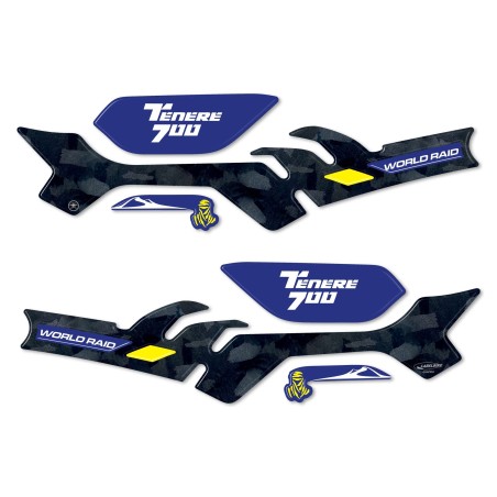 Adesivi 3D Protezioni Paramani moto compatibili con Yamaha Tenere 700 World Raid