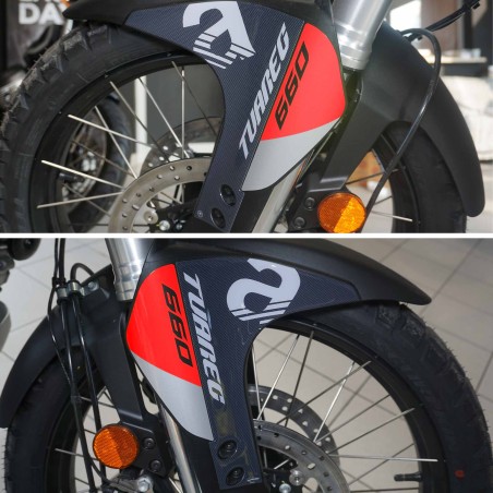Adhesivos 3D para Protectores de Horquilla compatibles con Aprilia Tuareg 660 2022-2023