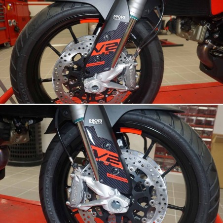 Pegatinas 3D para protectores de horquilla compatibles con motos Ducati Multistrada V2s 2022