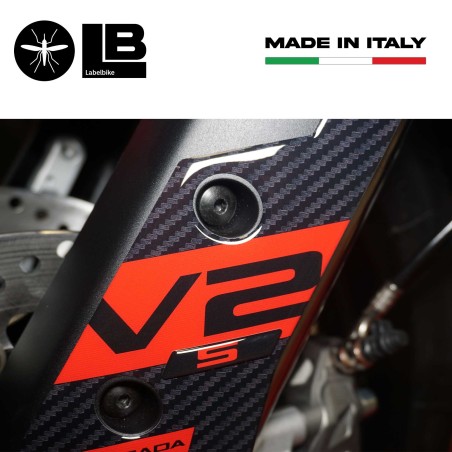 Pegatinas 3D para protectores de horquilla compatibles con motos Ducati Multistrada V2s 2022