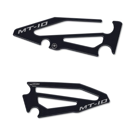 Adesivi 3D Protezioni pedane moto Battitacco compatibili con Yamaha MT-10 SP