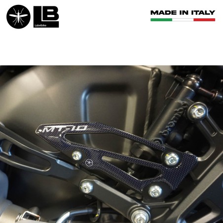 Adesivi 3D Protezioni pedane moto Battitacco compatibili con Yamaha MT-10 SP