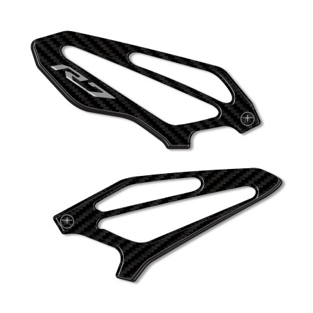 Adesivi 3D Protezioni pedane moto Battitacco compatibili con Yamaha R7 2021-2022