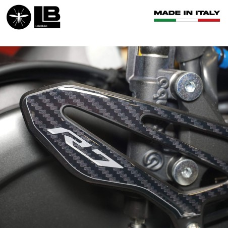 Adesivi 3D Protezioni pedane moto Battitacco compatibili con Yamaha R7 2021-2022
