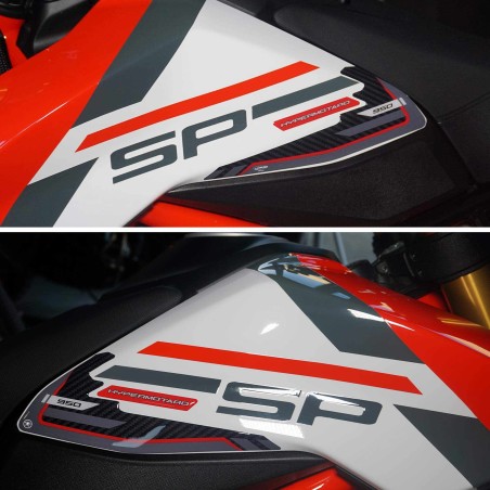 Adesivi 3D Protezioni serbatoio compatibili con Ducati Hypermotard 950SP 2021-24