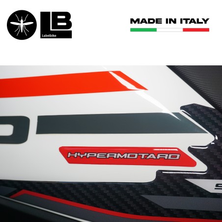 Adesivi 3D Protezioni serbatoio compatibili con Ducati Hypermotard 950SP 2021-24