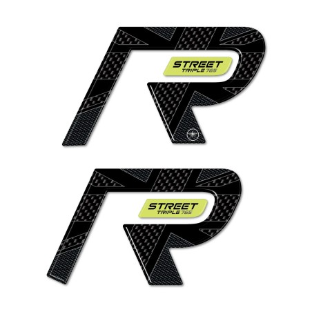 Adesivi 3D protezioni serbatoio compatibili con Triumph Street Triple 765 R 2023