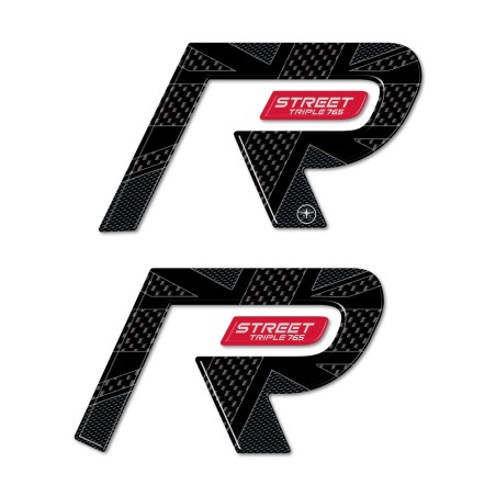 Adesivi 3D protezioni serbatoio compatibili con Triumph Street Triple 765 R 2023