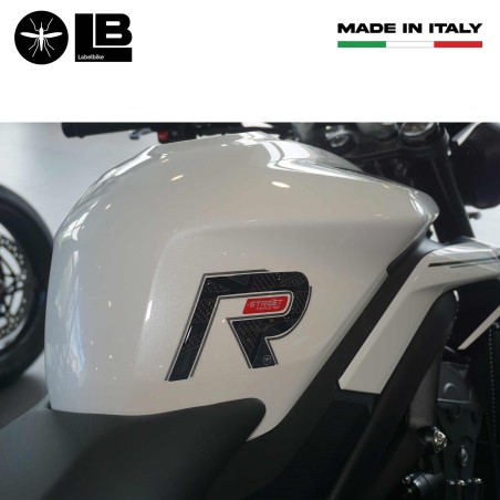 Adesivi 3D protezioni serbatoio compatibili con Triumph Street Triple 765 R 2023