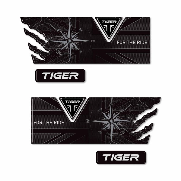 Adesivi 3D protezioni valigie moto compatibili con Triumph Tiger 850 900 1200