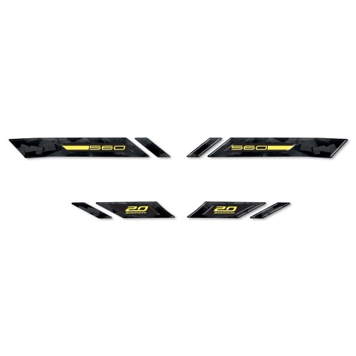 Adhesivos 3D protectores de esquinas de carenado compatibles con Yamaha Tmax 560 20Th Anniversary 2