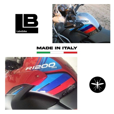 ADESIVI 3D PROTEZIONI LATERALI compatibili MOTO BMW GS R1200 ADVENTURE 2006-2013