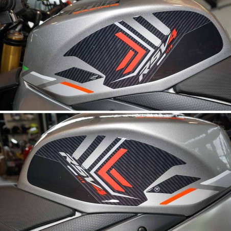 Adesivi 3D Protezioni Laterali serbatoio compatibili con Aprilia RSV4 2021-2023