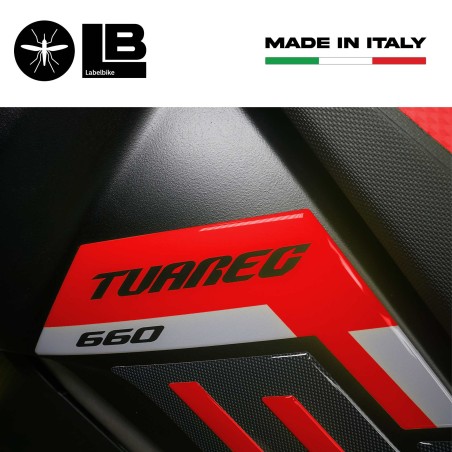 Adesivi 3D Protezioni Laterali serbatoio compatibili con Aprilia Tuareg 660 2022