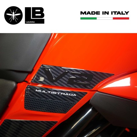 Adhesivos 3D Laterales Depósito compatibles con Ducati Multistrada V2 950 2022-23