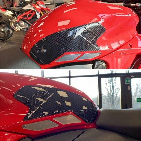 Adesivi 3D Serbatoio Laterali compatibili con Ducati Streetfighter V2 2022-2024