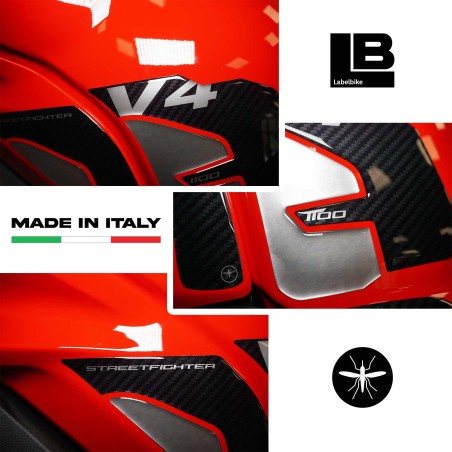 Adesivi 3D Serbatoio Laterali compatibili con Ducati Streetfighter V4 2020-2022