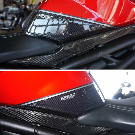 Adesivi 3D Serbatoio Laterali compatibili con Triumph Speed Triple 1200 RR