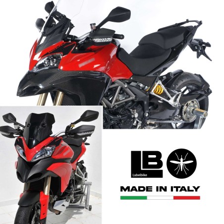 ADESIVI 3D SIMIL CARBONIO per musetto cupolino DUCATI MULTISTRADA 1200 fino 2012