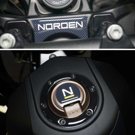 Adhesivos 3D para tapa de depósito y llave de moto compatibles con Husqvarna Norden 901