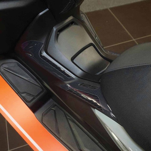 Adesivi 3D zona laterale tunnel centrale compatibile con Honda Forza 125 2022