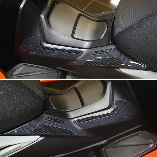 Adesivi 3D zona laterale tunnel centrale compatibile con Honda Forza 350 2022-23