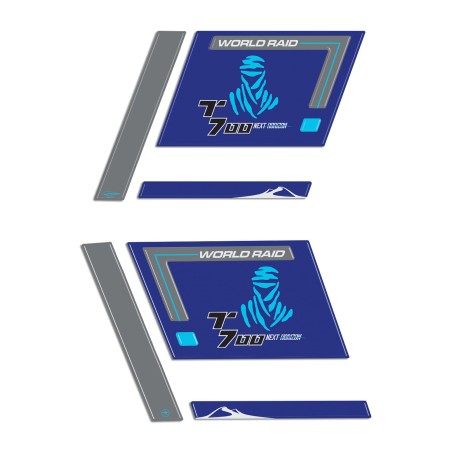 Adhesivos para maletas laterales de moto en gel de resina 3D compatibles con Yamaha Tenere 700 2023