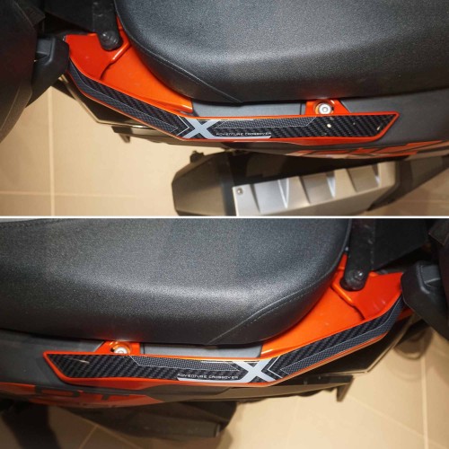 Adesivi gel 3D Maniglie con BAULETTO compatibili con Kymco DTX 360 125 300 350