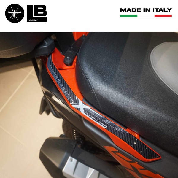 Adesivi gel 3D Maniglie con BAULETTO compatibili con Kymco DTX 360 125 300 350