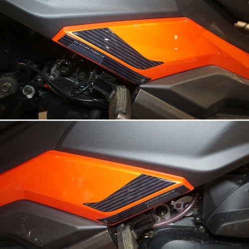 Adesivi gel 3D poggiapiedi passeggero compatibili con Kymco DTX 360 125 300 350