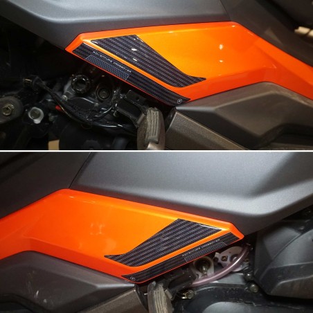 Adesivi gel 3D poggiapiedi passeggero compatibili con Kymco DTX 360 125 300 350
