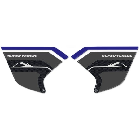 ADESIVI gel 3D PROTEZIONI LATERALI PER MOTO compatibili YAMAHA SUPER TENERE blu
