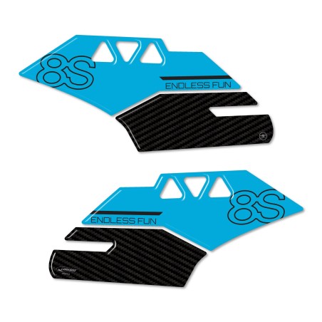 Adesivi 3D protezioni laterali serbatoio moto compatibili con Suzuki GSX-8S