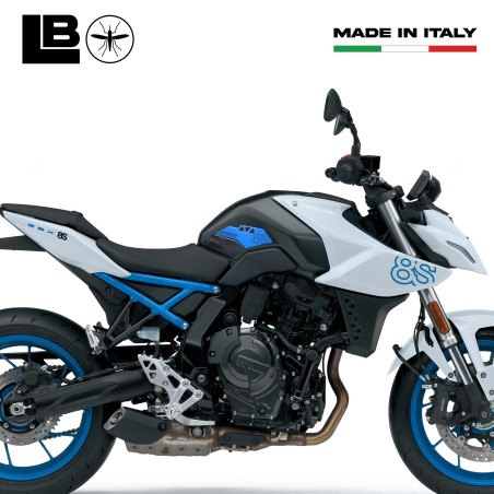Adesivi 3D protezioni laterali serbatoio moto compatibili con Suzuki GSX-8S
