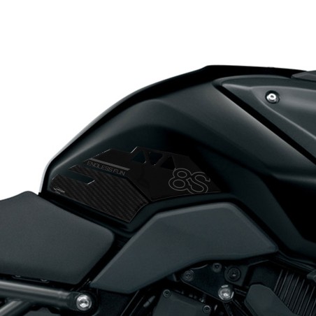 Adesivi 3D protezioni laterali serbatoio moto compatibili con Suzuki GSX-8S