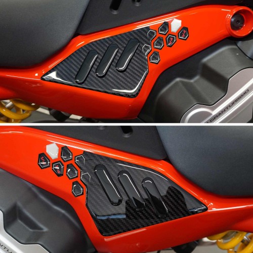 Adesivi Gel 3D Protezioni sottosella moto compatibili con Ducati Diavel v4 2023